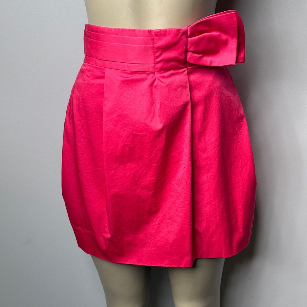 BCBGMaxAzria Hot Pink Mini Skirt with Side Bow